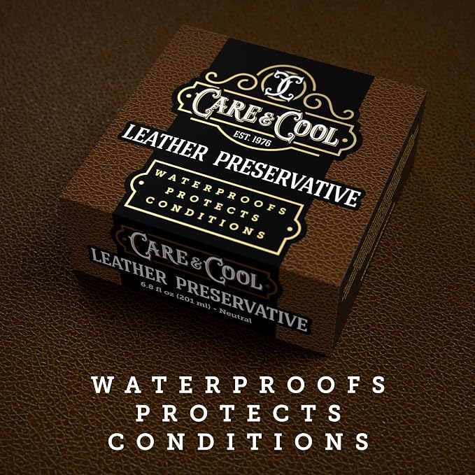 Care & Cool Ultimate Leather Conditioner and Protector (6.8 oz). Waterproofs, Restores, and Heals Your Shoes, Boots, Purses, Jackets, Couch, and Furniture. Setting the Standards Since 1976.