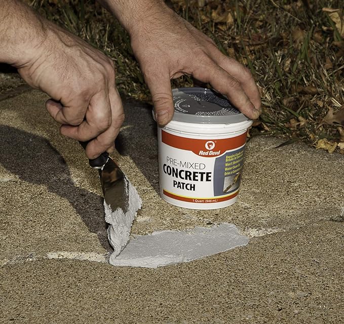 Red Devil 0641 Pre-Mixed Concrete Patch, 1 Gallon, Pack of 2, Gray, Made in USA