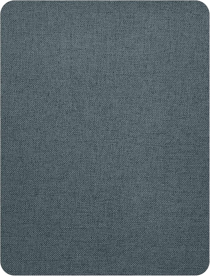 KING MOUNTAIN Coarse Linen Repair Patches, Self-Adhesive Linen Fabric Patches, 8X11 inch, Multi Color, Can be Used for Linen Sofa Repair (8" x 11",Blue Dark Grey)