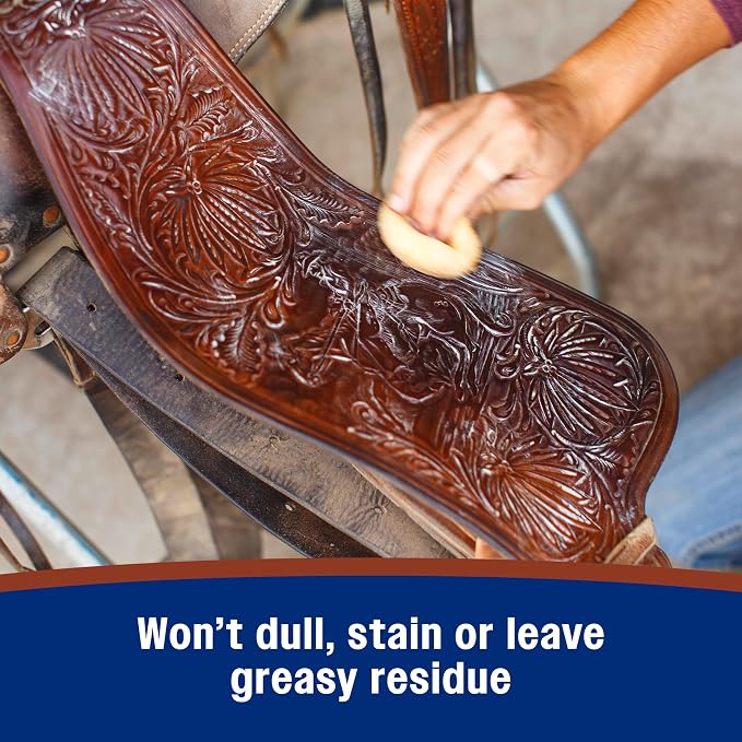 Farnam Leather New Easy-Polishing Glycerine Saddle Soap and Leather Saddle Cleaner, Protects and Preserves Leather, Cleans, Conditions and Polishes, 64 Oz.