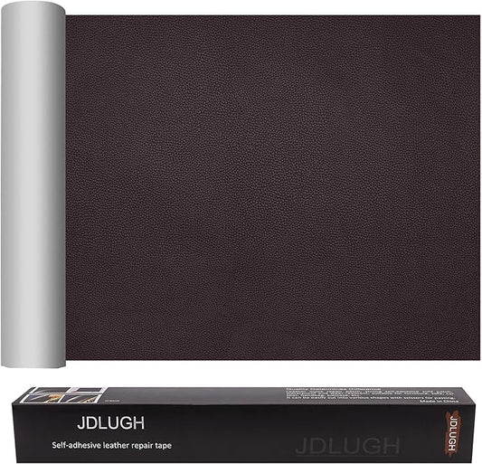 JDLUGH Sofa Leather Repair Patch Tape, Large Self Adhesive Couch, Car Seat, Office Chair, Leather Furniture, Vinyl Repair Patch Kit for Furniture (15 * 60 Inch, Dark brown2.0)