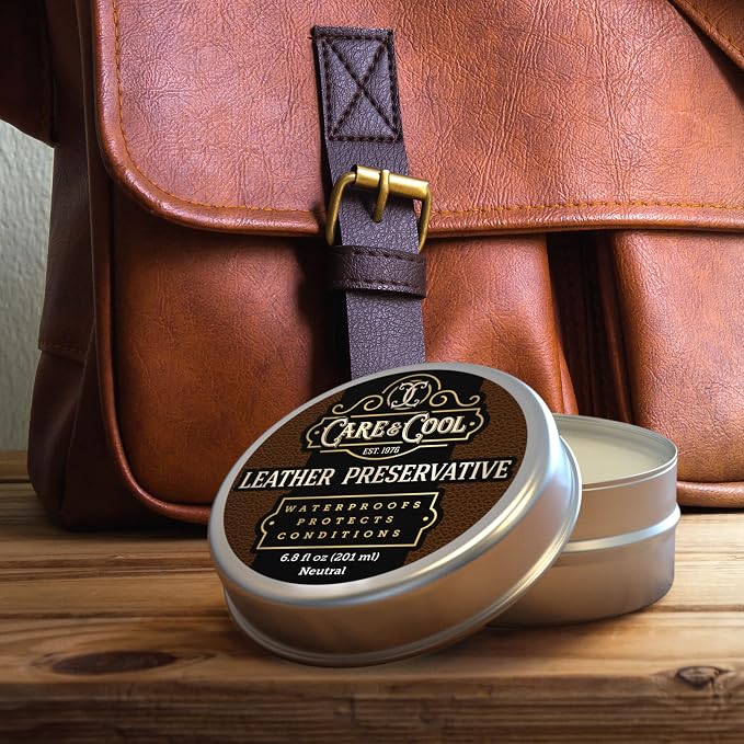 Care & Cool Ultimate Leather Conditioner and Protector (6.8 oz). Waterproofs, Restores, and Heals Your Shoes, Boots, Purses, Jackets, Couch, and Furniture. Setting the Standards Since 1976.