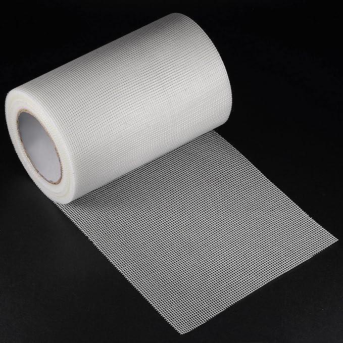 uxcell Drywall Joint Tape Self-Adhesive Fiberglass 7.8-inch x 98-feet Repair Patch Wall Hole Crack Mesh Size 2mm