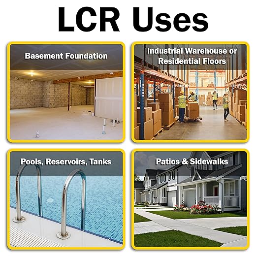 POLYGEM EPOXY LCR Injection Epoxy Part A Resin and B Hardener with 7 Ports for Repair of Concrete Foundation Cracks, Use Paste Vertical Cracks or Alone on Horizontal Surfaces