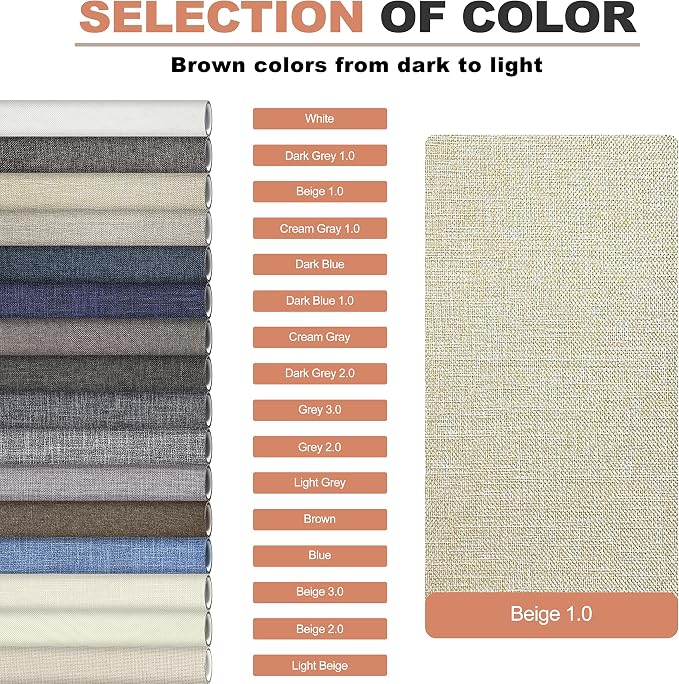 Coarse Linen Repair Patches, Self-Adhesive Linen Fabric Patches, 12X40 inch Extra Size, Multi Color, Can be Used for Linen Sofa Repair (12" x 40",Beige 1.0)