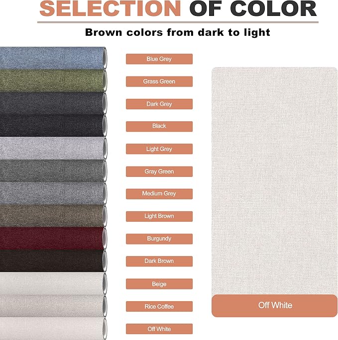 Fine Linen Repair Patches, Self-Adhesive Linen Fabric Patches, 12X40 inch Extra Size, Multi Color, Can be Used for Linen Sofa Repair (12" x 40", Off White)