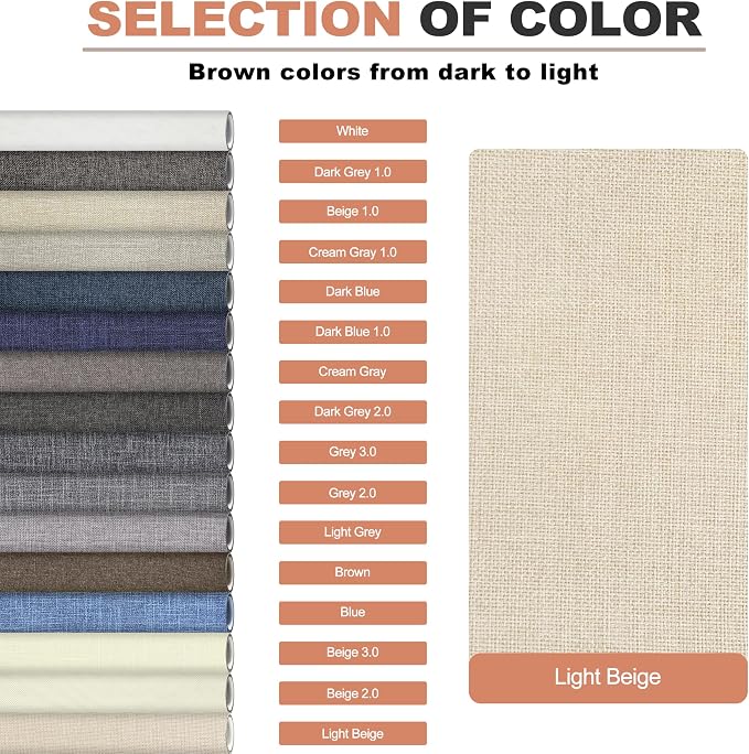 KING MOUNTAIN Coarse Linen Fabric Patches, Self-Adhesive, 12x40 Inch, Multi Color, for Sofa & Furniture Repair