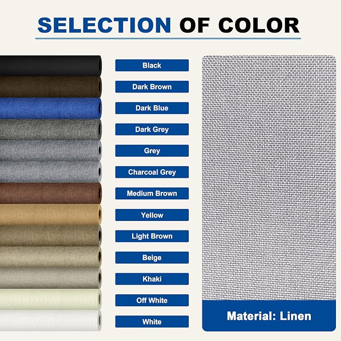 KING MOUNTAIN Linen Repair Patches, Self-Adhesive Fabric Patches, 4 X 63 inch Extra Size, Multi Color, Can be Used for Sofa Repair (Light Grey 3.0)