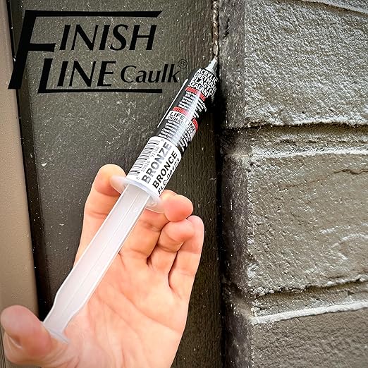 – Acrylic Urethane Elastomeric Sealant – Pre-Filled Precision Caulk Gun – Dark Brown/Bronze – 1 oz Tube – Flexible & Durable Sealant for Trim, Baseboards, and Small Cracks