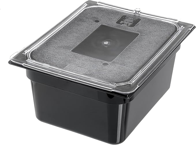 Carlisle FoodService Products StorPlus Flat Lid, Cover for Half Size Food Pans, 12.75" x 10.375", 1 Count, Clear