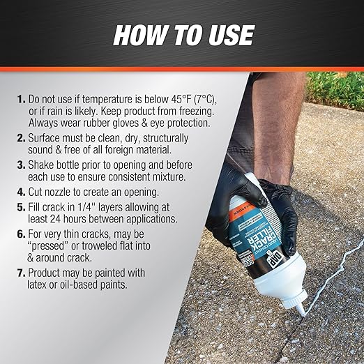 DAP Liquid Cement Crack Filler (Ready to Use), Gray, 32 Oz (7079837584)