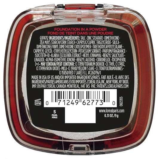 L'Oreal Paris Makeup Infallible Fresh Wear Foundation in a Powder, Up to 24H Wear, Waterproof, Pearl, 0.31 oz. (Packaging May Vary)