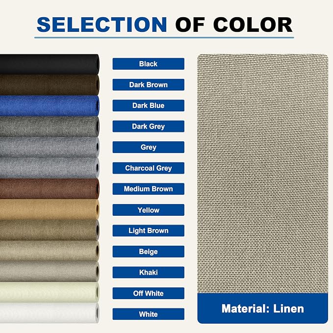 KING MOUNTAIN Linen Repair Patches, Self-Adhesive Fabric Patches, 4 X 63 inch Extra Size, Multi Color, Can be Used for Sofa Repair （Khaki1.0