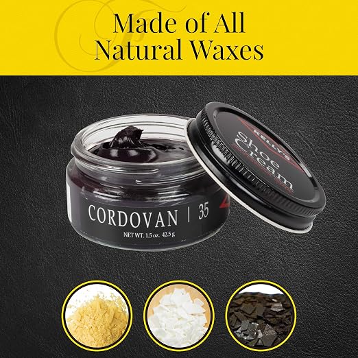 Kelly's Cordovan Shoe Polish 1.5 oz - Professional Leather Shoe Cream