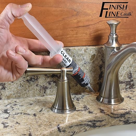 Precision Caulking Tool Kit with Storage Box & Finger Cots – Refillable Caulking Syringe Applicator with Micro-Fine Replaceable Tips for Baseboards, Trim & Small Crack Sealing