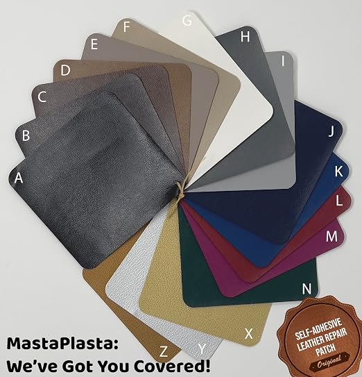 MastaPlasta Original Self-Adhesive Leather Patches for Furniture Repair - Navy 11" x 8" (28 x 20 cm). Upholstery-Quality Patch for Leather Chair, Leather Patch for Car Seat Repair