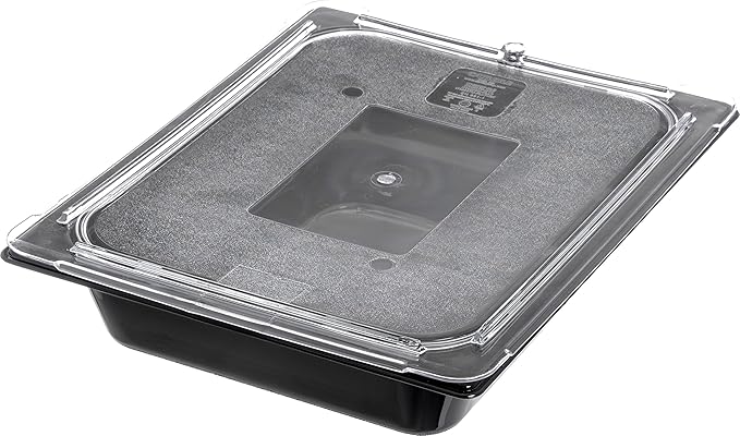 Carlisle FoodService Products StorPlus Flat Lid, Cover for Half Size Food Pans, 12.75" x 10.375", 1 Count, Clear