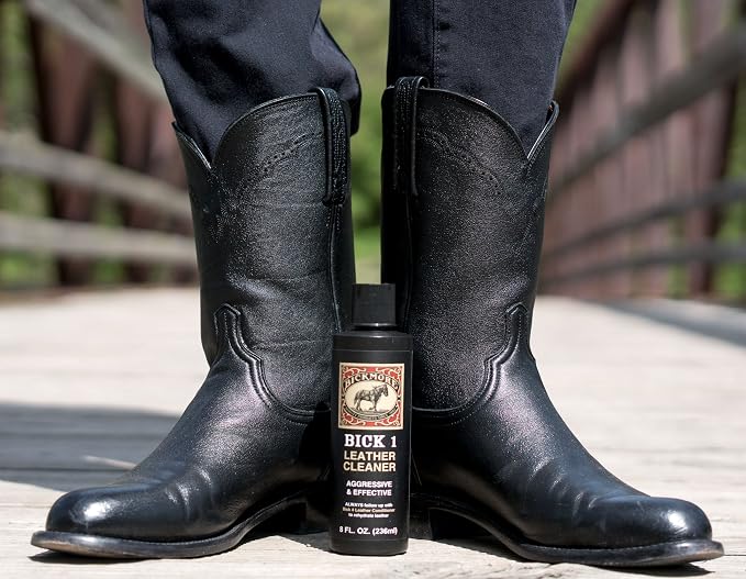 Bick 1 Leather Cleaner & Bick 4 Leather Conditioner - Will Not Darken Leather - Safe For All Colors of Leather Apparel, Furniture, Jackets, Shoes, Auto Interiors, Bags & Accessories