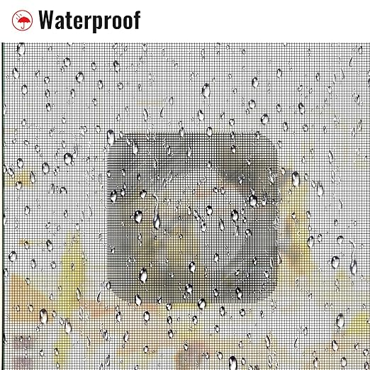 Matenf Window Screen Repair Patch, 6 Patches, 7"x 5"(18cm x 13cm), Black, 3-Layer Strong Adhesive Window Screen Mesh Tape, Repair Kit, Repair for Window and Door Screen Tears Holes