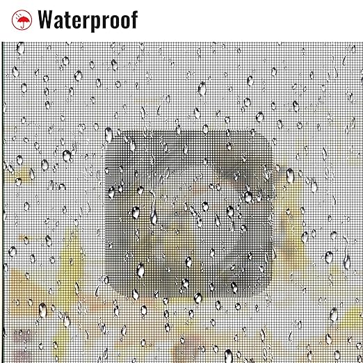 Matenf Window Screen Repair Patch, 10 Patches, 4"*1.9" & 1.9"*1.9", Gray, 3-Layer Strong Adhesive Window Screen Mesh Tape, Repair Kit for Window and Door Screen Tears Holes