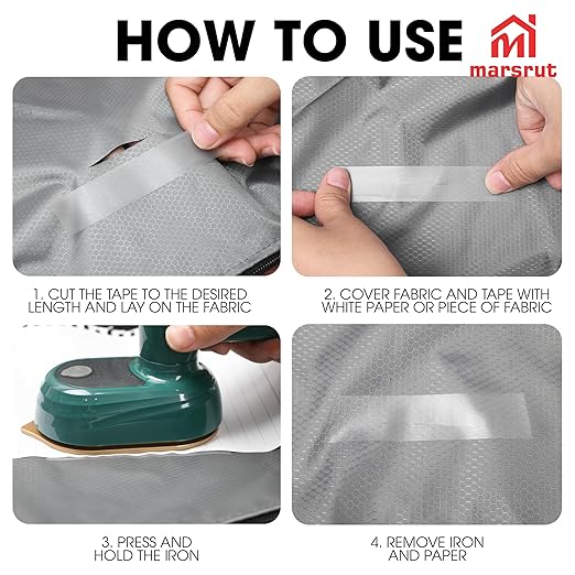 Tent Seam Tape, 2 Rolls, Total 131 Feet, Waterproof Tent Tape Repair, Iron On Hot Melt Seam Sealing, Clear Fusible Adhesive Tape for Fabric, Outdoor Camping Gear, Awning, Raincoats & Sportswear