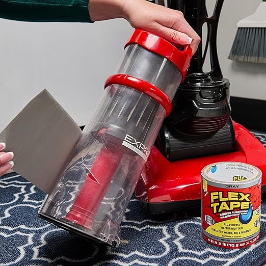 Flex Tape, Original Thick Flexible Rubberized Waterproof Tape - Seal and Patch Leaks, Works Underwater, Indoor Outdoor - Home RV Roof Plumbing and Pool Repairs, Gray, 4 in x 5 ft, Pack of 1