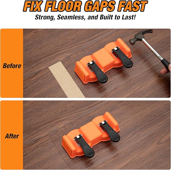 Floor gap fixer tool - Heavy Duty Floor Gap Fixer Tool, Newly upgraded enhanced vacuum dual suction cup - Floor Gaps Repair Tool for smooth plane Plank flooring, Laminate, Vinyl, Tile Flooring