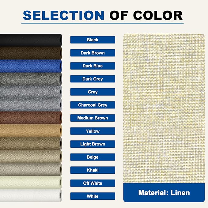 KING MOUNTAIN Linen Repair Patches, Self-Adhesive Fabric Patches, 4 X 63 inch Extra Size, Multi Color, Can be Used fo Sofa Repair (Beige 1.0)