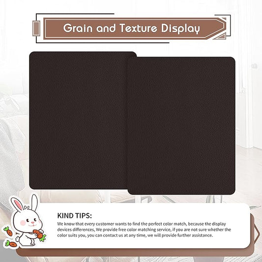 KING MOUNTAIN Leather Repair Patch,2 Packs 9 x 11 Inches self Adhesive Leather Repair Tape for Damaged Leather Furniture, Sofa Seating,Car Seats, Leather Goods(Dark Brown)