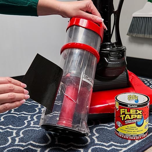 Flex Tape, Original Thick Flexible Rubberized Waterproof Tape - Seal and Patch Leaks, Works Underwater, Indoor Outdoor - Home RV Roof Plumbing and Pool Repairs, Black, 4 in x 5 ft, Pack of 2