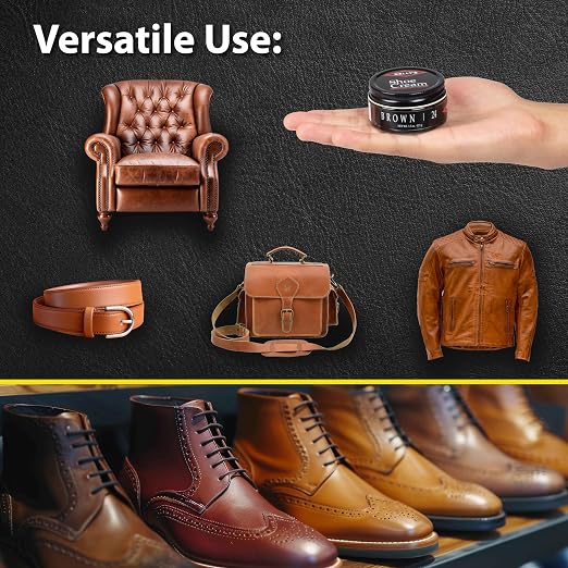 Kelly's Brown Shoe Polish 1.5 oz - Professional Leather Shoe Cream