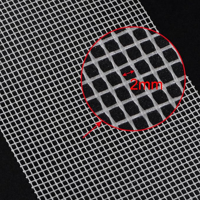 uxcell Drywall Joint Tape Self-Adhesive Fiberglass 4-inch x 98-feet Repair Patch Wall Hole Crack Mesh Size 2mm