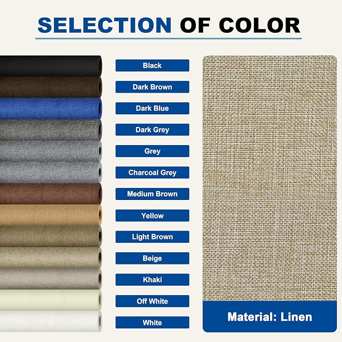 KING MOUNTAIN Linen Repair Patches, Self-Adhesive Fabric Patches, 4 X 63 inch Extra Size, Multi Color, Can be Used for Sofa Repair (Cocoa Color)