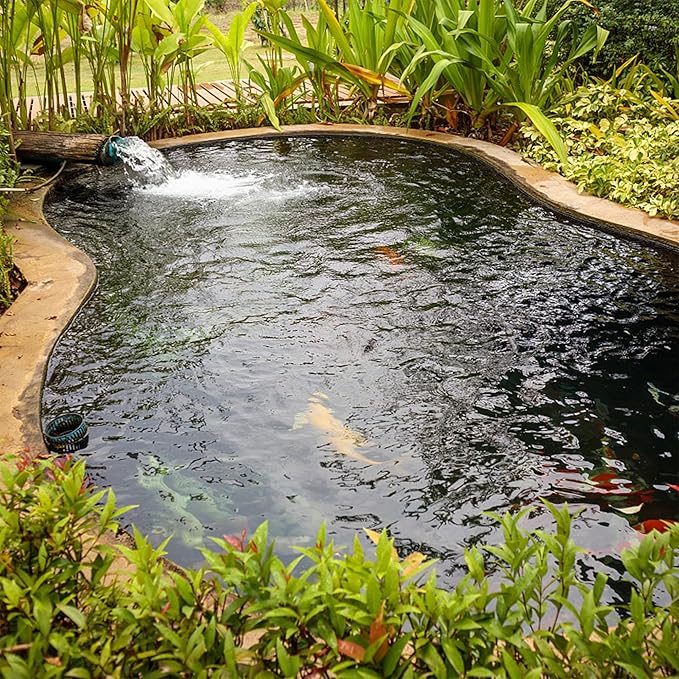 Adroiteet 20 x 20 FT Pond Liner, 20 Mil Fish Pond Liner Pond HDPE Liner, Pond Liners for Outdoor Ponds, Koi Ponds, Garden Fountain, Waterfall
