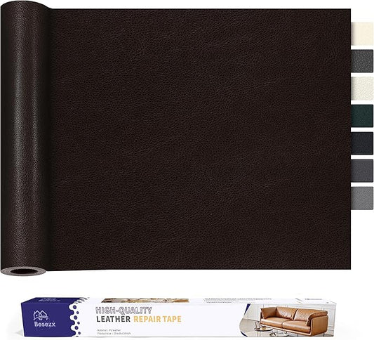 Leather Repair Patch Tape Kit, Self Adhesive Leather Repair for Furniture, Couch, Sofa, Car Seats,Office Chair,Vinyl Repair Kit.30inx16in