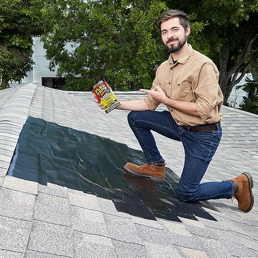 Flex Tape, Original Thick Flexible Rubberized Waterproof Tape - Seal and Patch Leaks, Works Underwater, Indoor Outdoor - Home RV Roof Plumbing and Pool Repairs, Black, 12 in x 10 ft, Pack of 2