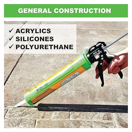 Albion Engineering Company B12Q B-Line Manual Cartridge Caulking Gun, 1 Quart, 12:1 Drive, Green