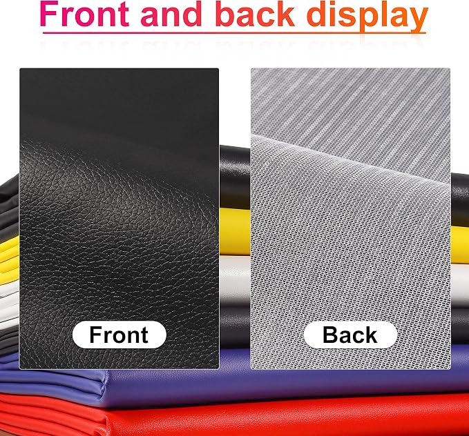 Marine Vinyl Upholstery Faux Leather: Meneng Black Grain Faux Leather 54"x18" Marine Vinyl Fabric Waterproof Durable for DIY Upholstery Boat Car Sofa