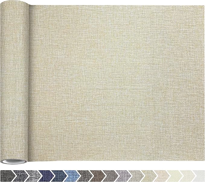 Coarse Linen Repair Patches, Self-Adhesive Linen Fabric Patches, 12X40 inch Extra Size, Multi Color, Can be Used for Linen Sofa Repair (12" x 40",Beige 1.0)