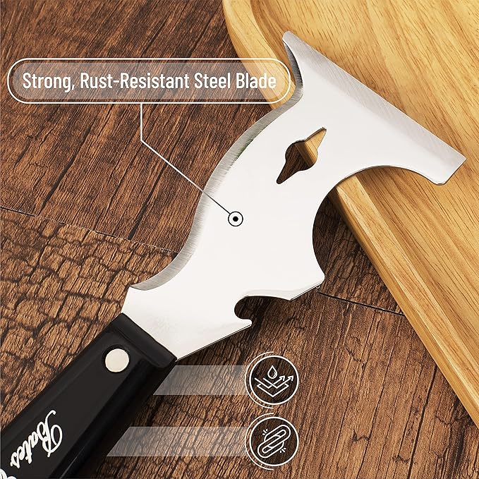 Bates- Paint Scraper, 10 in 1, 2 pcs, Metal Hammer End, Paint Scrapers for Wood, Putty Knife, Metal Scraper, Spackle Knife