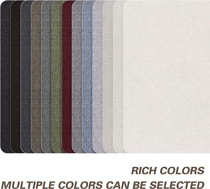 KING MOUNTAIN Coarse Linen Repair Patches, Self-Adhesive Linen Fabric Patches, 8X11 inch 2 PCS, Multi Color, Can be Used for Linen Sofa Repair (8" x 11"-2PCS,Dark Green)
