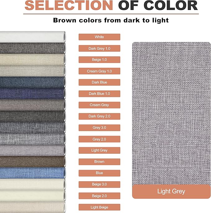 Coarse Linen Repair Patches, Self-Adhesive Linen Fabric Patches, 12X40 inch Extra Size, Multi Color, Can be Used for Linen Sofa Repair (12" x 40",Light Grey)
