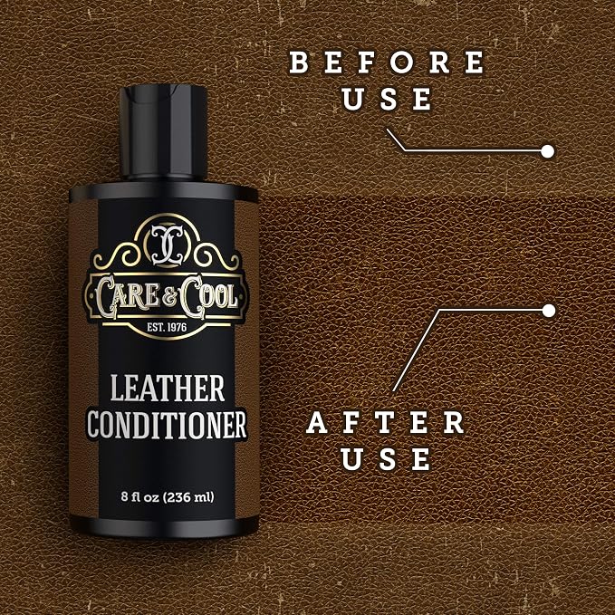 Care & Cool Ultimate Leather Conditioner and Softener with Hi-tech Cloth. Restores, Polishes, and Rejuvenates Your Shoes, Boots, Jackets, Purses, Bags, Car Interiors, Couches, and other Furnitures.