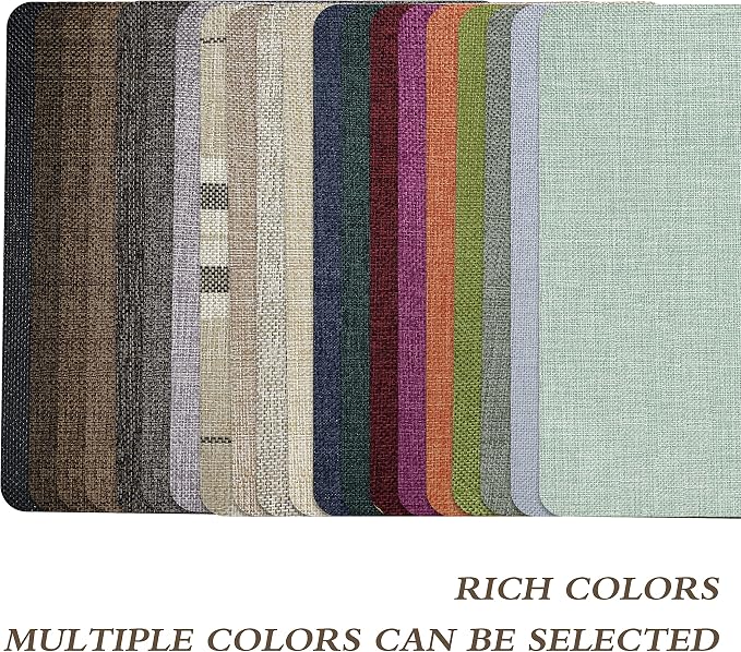 Coarse Linen Repair Patches, Self-Adhesive Linen Fabric Patches, 8X11 inch 2 PCS, Multi Color, Can be Used for Linen Sofa Repair (8" x 11"-2PCS,Dark Blue)