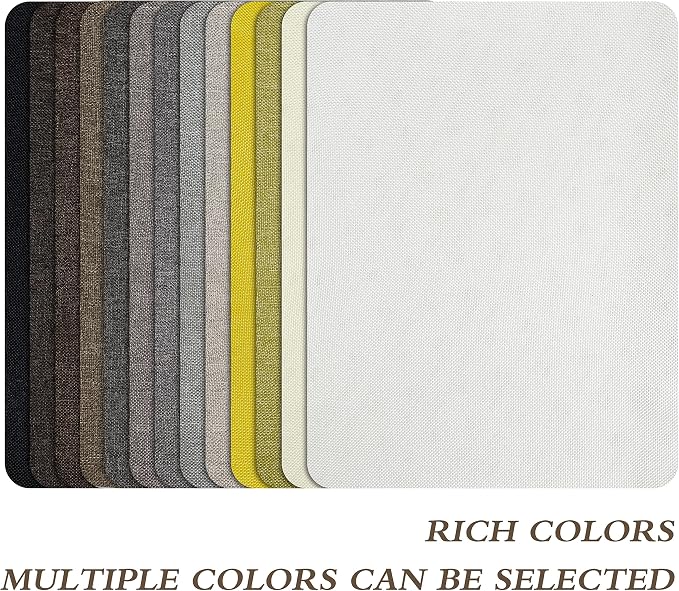 KING MOUNTAIN Fine Linen Repair Patches, Self-Adhesive Linen Fabric Patches, 8X11 inch 2 PCS, Multi Color, Can be Used for Linen Sofa Repair (8" x 11"-2PCS,Dark Grey 2.0)