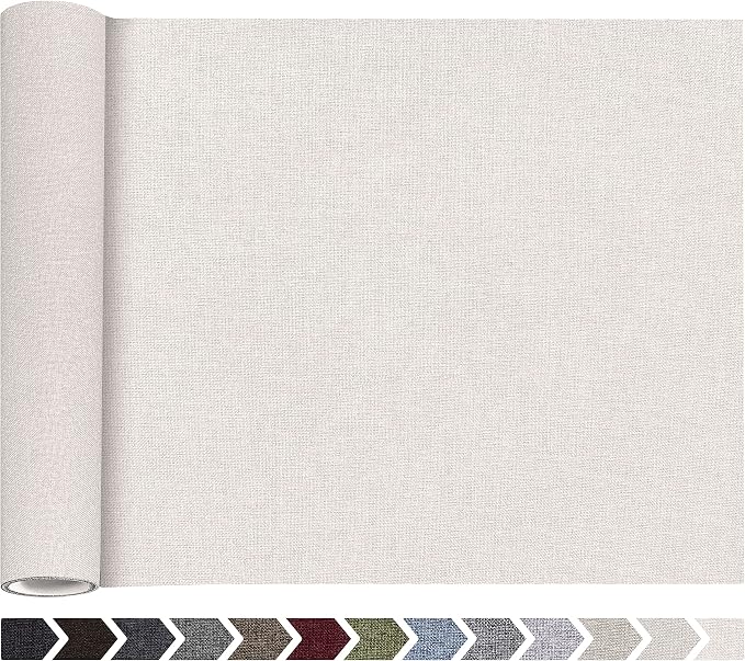Fine Linen Repair Patches, Self-Adhesive Linen Fabric Patches, 12X40 inch Extra Size, Multi Color, Can be Used for Linen Sofa Repair (12" x 40", Off White)