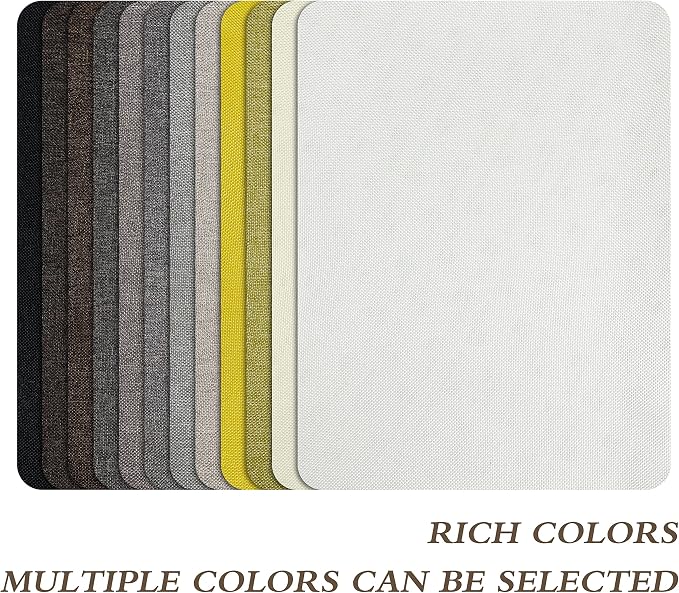 KING MOUNTAIN Fine Linen Repair Patches, Self-Adhesive Linen Fabric Patches, 8X11 inch Extra Size, Multi Color, Can be Used for Linen Sofa Repair (8" x 11",White)