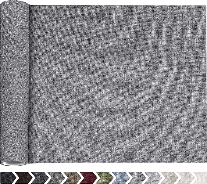 Fine Linen Fabric Patches, Self-Adhesive, Extra Large 12x40 Inch, Multi Color, for Sofa & Furniture Repair