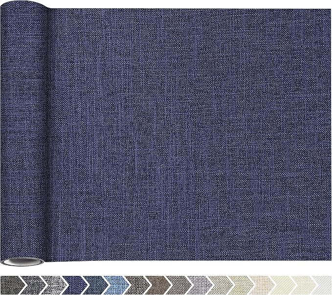 KING MOUNTAIN Fine Linen Repair Patches, 12" x 40" Self-Adhesive, Polyester, Rectangular, 1 Pack (Dark Blue, 1.0,)