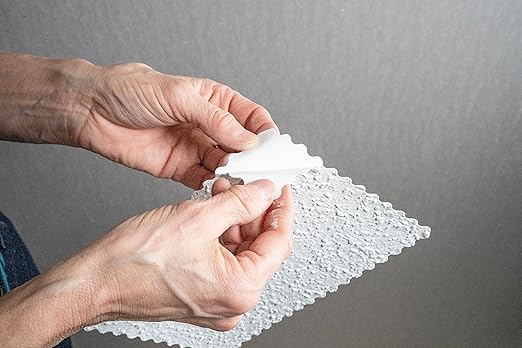 Hyde 09954 Popcorn Ceiling Patch Repair Kit, White, 2 9x6-inch Patches, 2 4-inch Round Patches, 2 Ounces of Joint Compound Drywall Mud, 2 Cotton Swabs